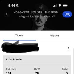 4 Tix  Morgan Wallen 5/2