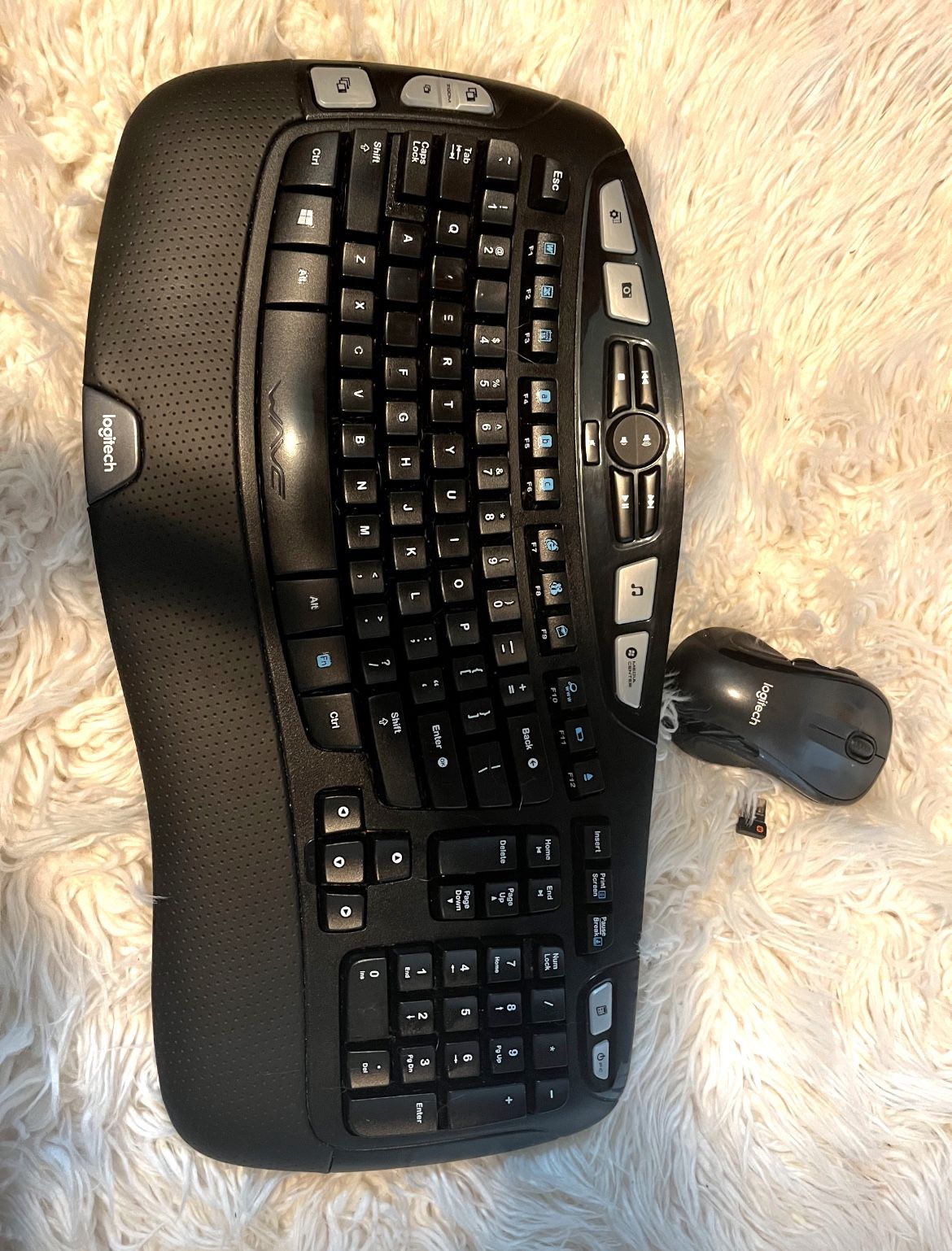 Logitech MK570 Wireless Wave Keyboard and Mouse Combo, Black