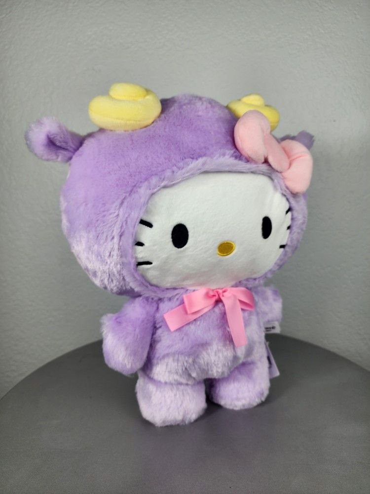 15" Sanrio Hello Kitty In Purple Ram Costume Plush