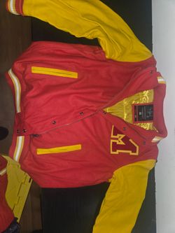 Red and Gold Varsity Letterman Jacket