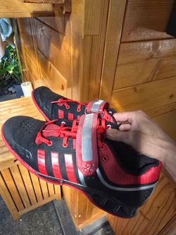 Adidas Adipower Weightlifting Torsion System Red Black Shoes - Size 9 - Like New