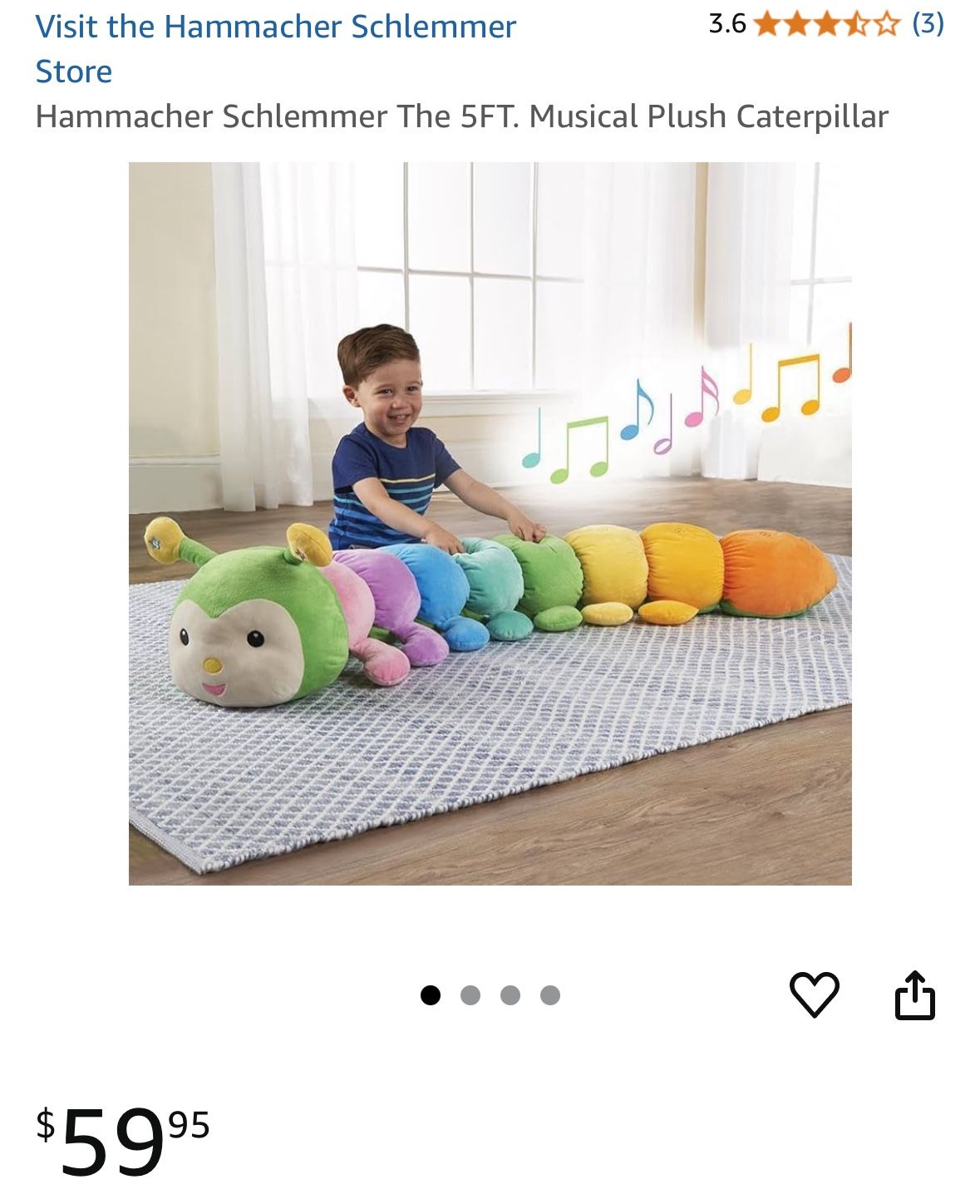 Kids Plush Musical Caterpillar
