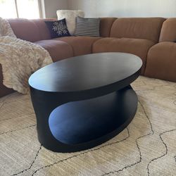 Modern Oval Black Coffee Table