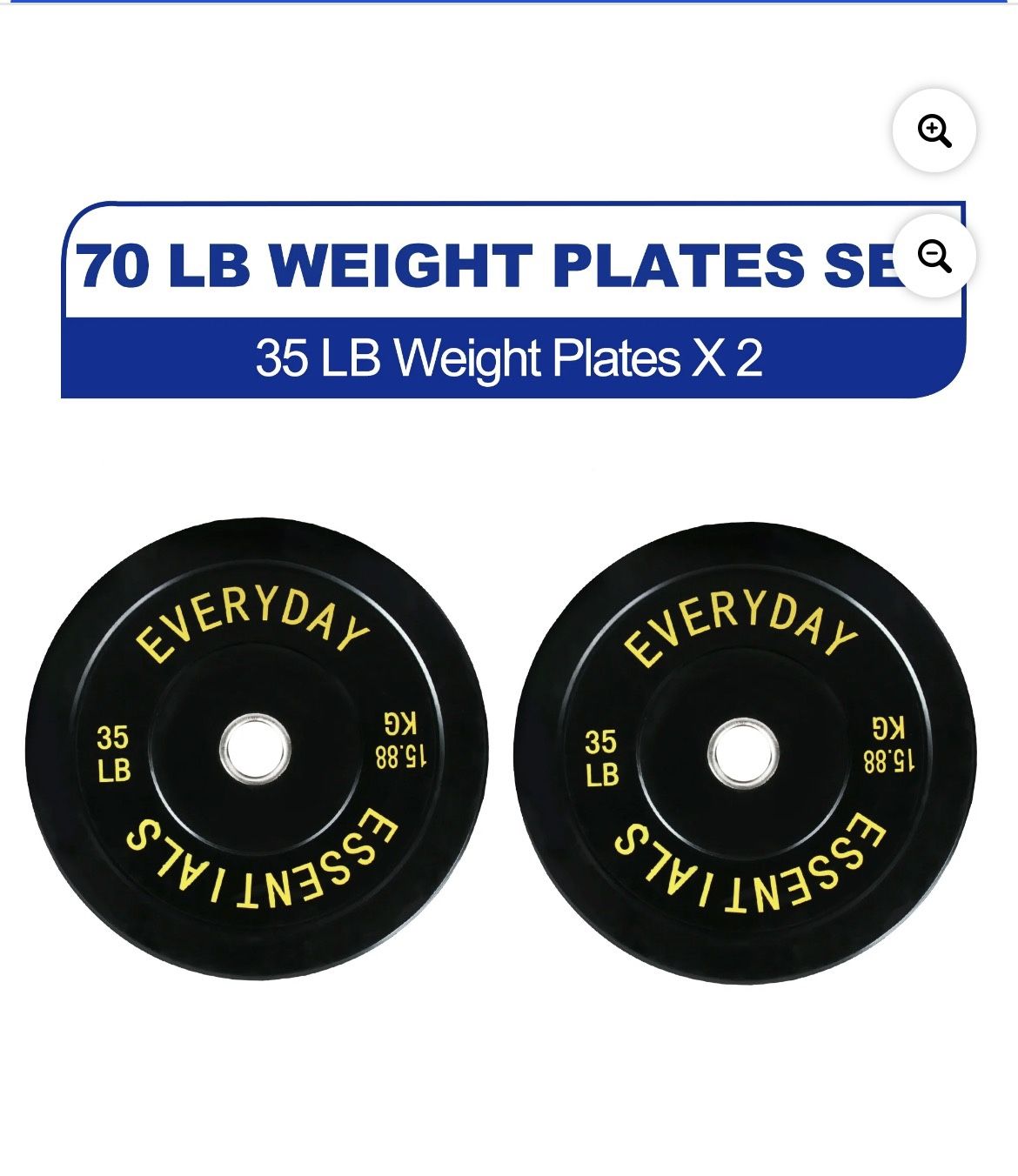 BalanceForm Olympic Weights, Bumper Plates 35lb Pair