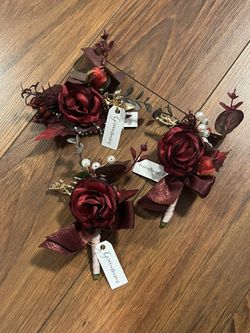 Burgundy Boutonnières