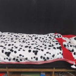 Kids Hug Fun Slumber Bag Dalmatian Dog Plush Sleeping Bag 