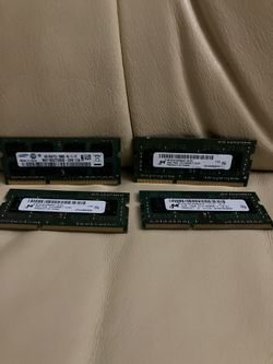 4 Laptop RAM Sticks