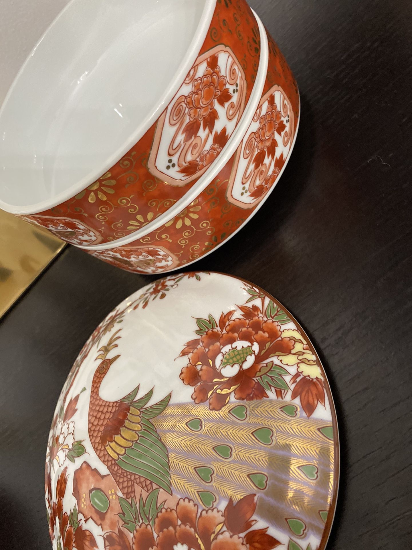 Vintage Japanese Bowls With a Peacock In Beautiful Colors. I Used It For Jewelry