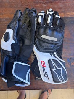 Alpine stars, leather gloves, XL, motorcycle gloves