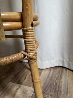 Vintage Bamboo Bentwood Chair with Cane Seat and Back Thumbnail