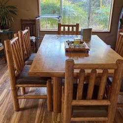 A Large Family Table With 6 Chairs. Very Sturdy