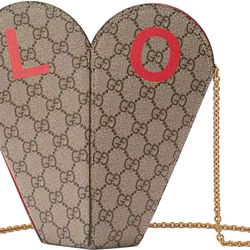 Gucci Supreme Monogram Love Valentines Day Small Heart Bag