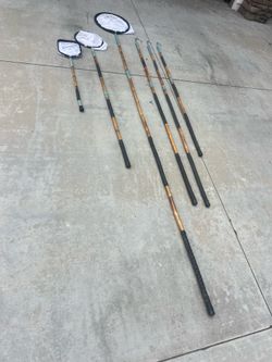 Gaff’s , bait nets , flyer net set . Fishing gaffs