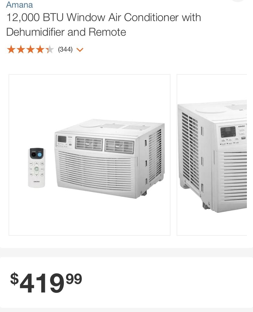 Néw 12000 BTU Ac & Dehumidifier With Remote Control