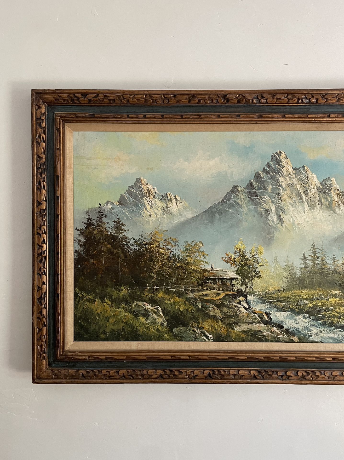 Antique Framed Painting LARGE