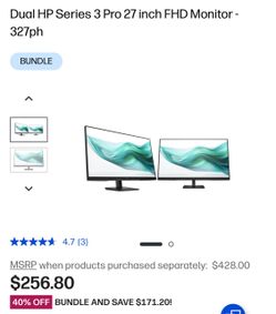 HP Computer Monitor Series 3 Pro 327ph