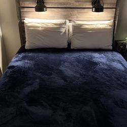 Modern Wood Queen Bedroom Set! Includes TV, Drawer Dresser, Bed Frame, & Mattress! 