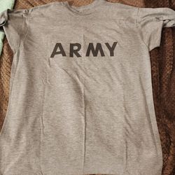 Army Pt Shirt, Grey, XL. $12.00 Each