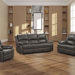 New 3 Piece Recliner Couch Set / Free Delivery 