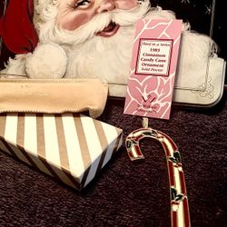 1983 Wallace Silversmith Cinnamon 41/2” Collector’s Candy Cane Ornament 