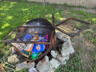 custom welded swivel grill/fire pit