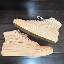 Vans | SK8-HI,  Blush Pink, monochrome leather hightop sneakers, W size