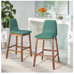     ChurchHomeCollections .co      Galloway Contemporary Upholstered Bar Stool (Set of 2) by Christopher Knight Home