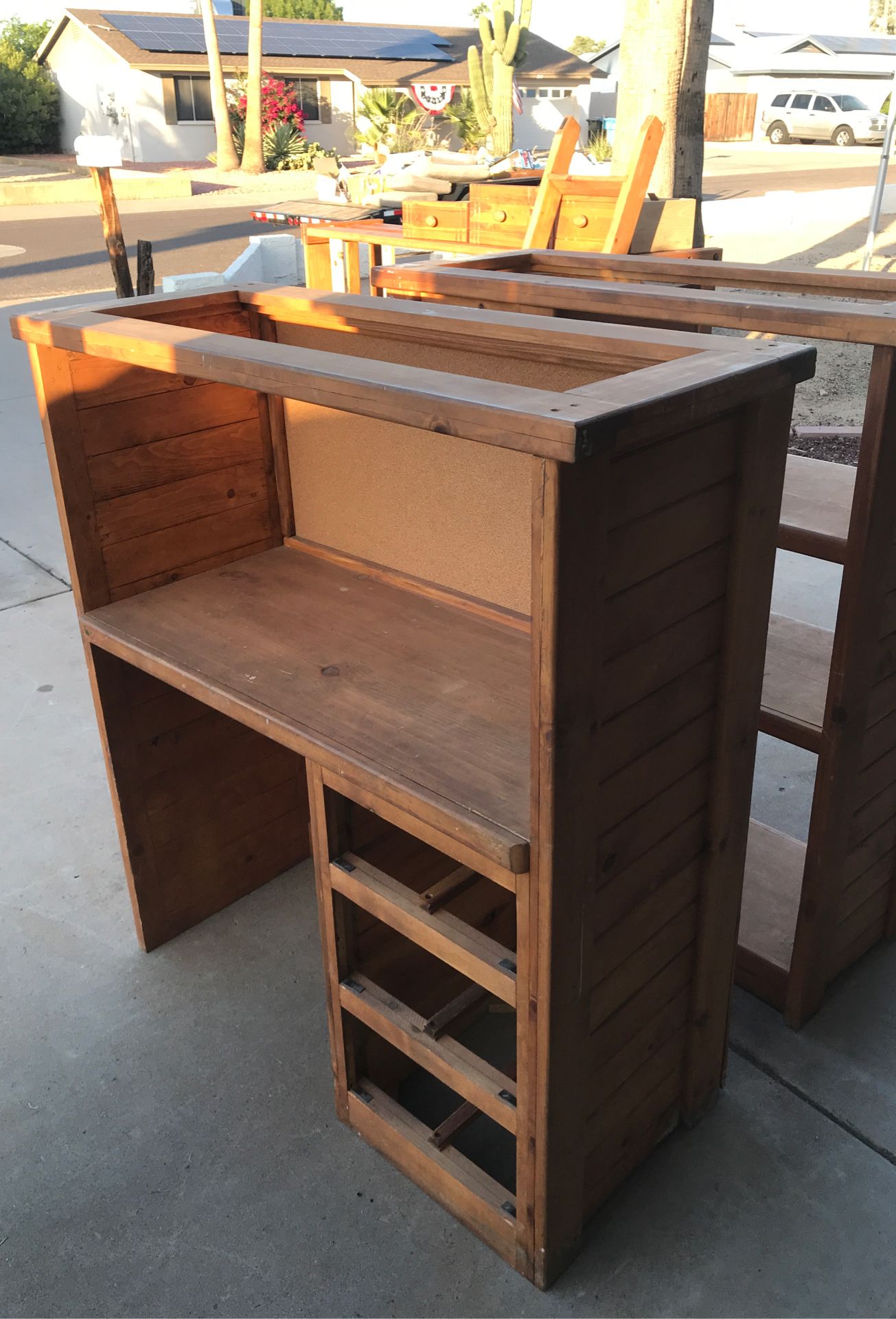 Loft bed with desk