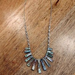 Handmade SS Abalone Shell Necklace