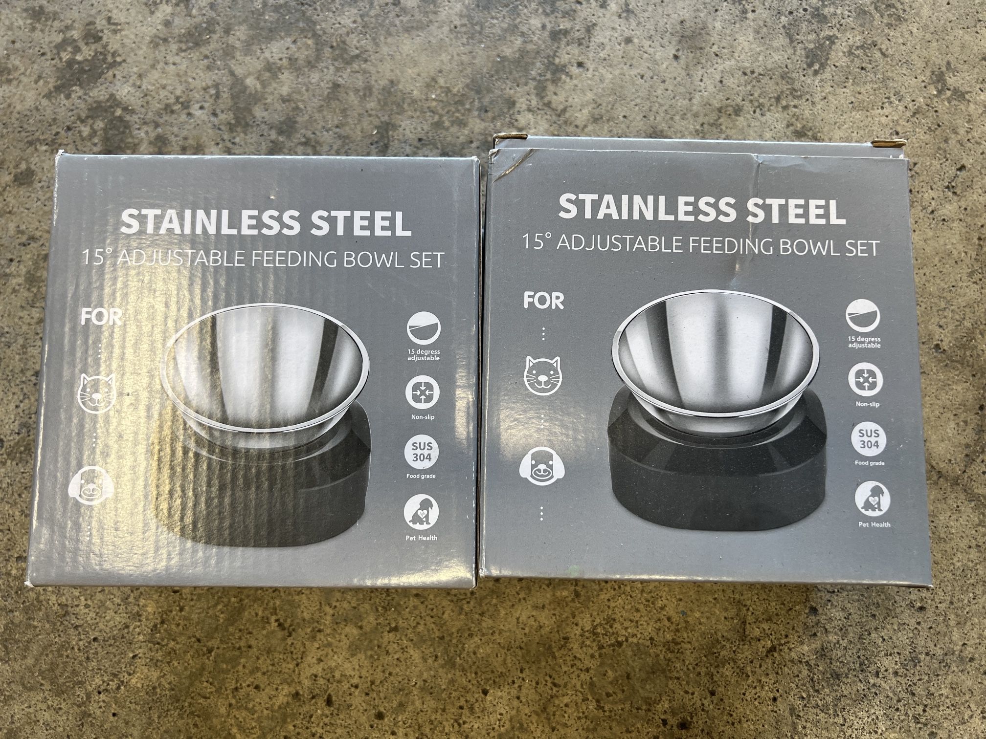 Pet Feeding Bowl Set