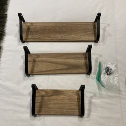 Wooden Hanging Shelves 