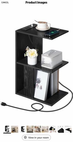 Table with charging stations