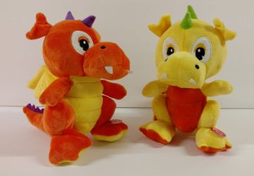 2pc Baby Dragons Plush Set (w Sound)