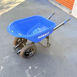 Kobalt Free Tire 7-cu ft 2 Wheel Steel Push Wheelbarrow Flat-