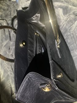 Black Leather/ Suede Purse (Dune)