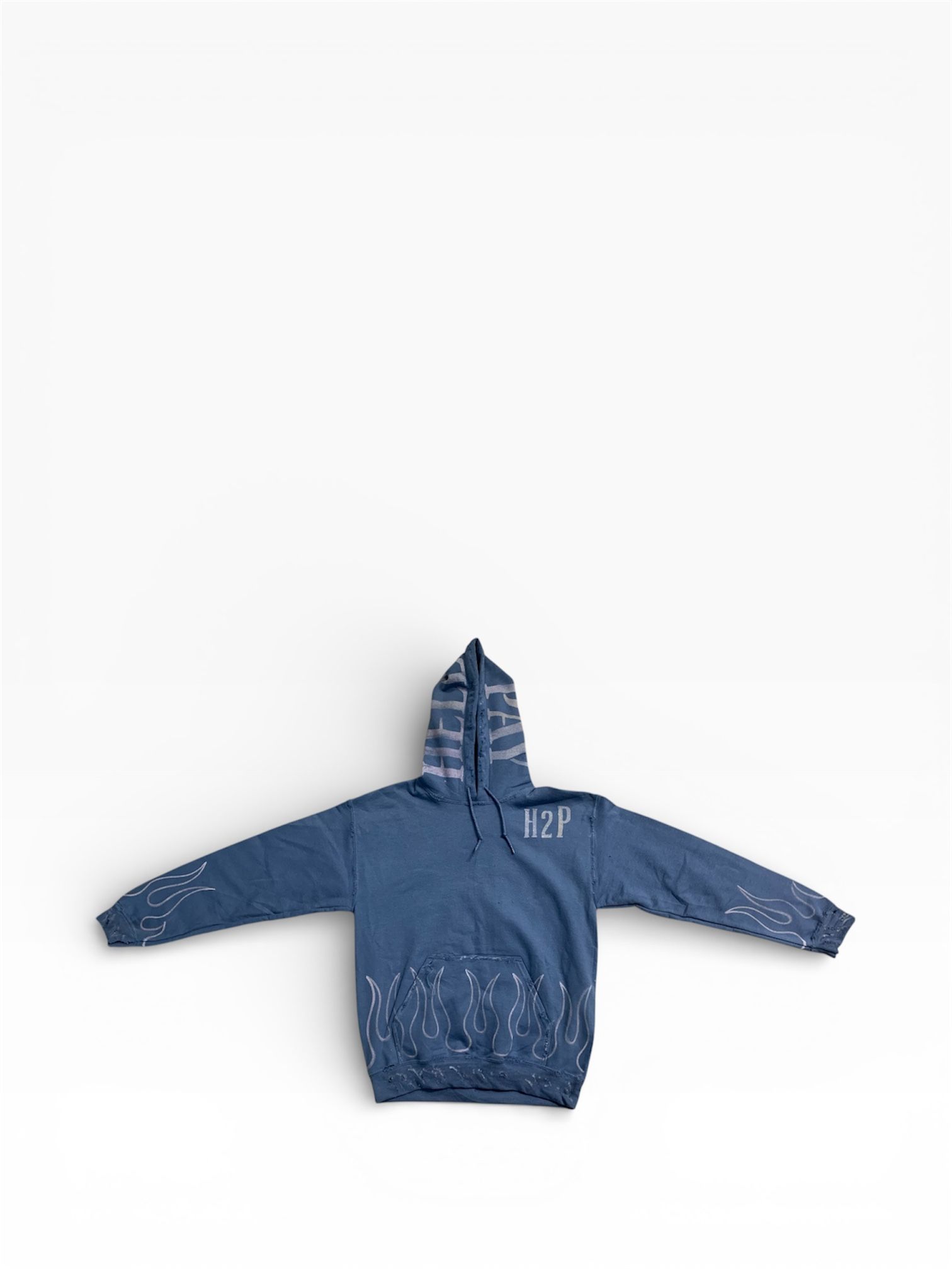 Hell2pay Flame Distressed Dealing With Motion Not Emotion Hoodie