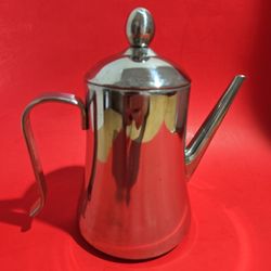 Tea Coffee Server 18/8 Stainless Steel Pot 8x4.5"