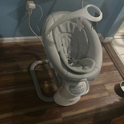 Graco Soothe My Way with Removable Rocker, Madden - Versatile Baby Swing & Portable Rocker