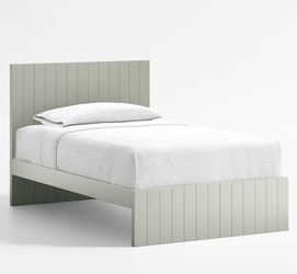 Crate And Barrel Finn Twin Bed And Rail In Sage