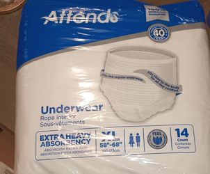 Adult Attends pull up underwear size xl $12ea new