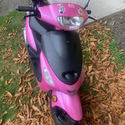 Pink scooter 
