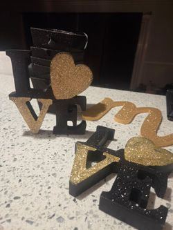 Wooden love sign