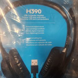 Logitech H390 Usb Headset New