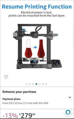 Ender 3 3D Printer System/ Systema De Impresora De Tercera Dimension