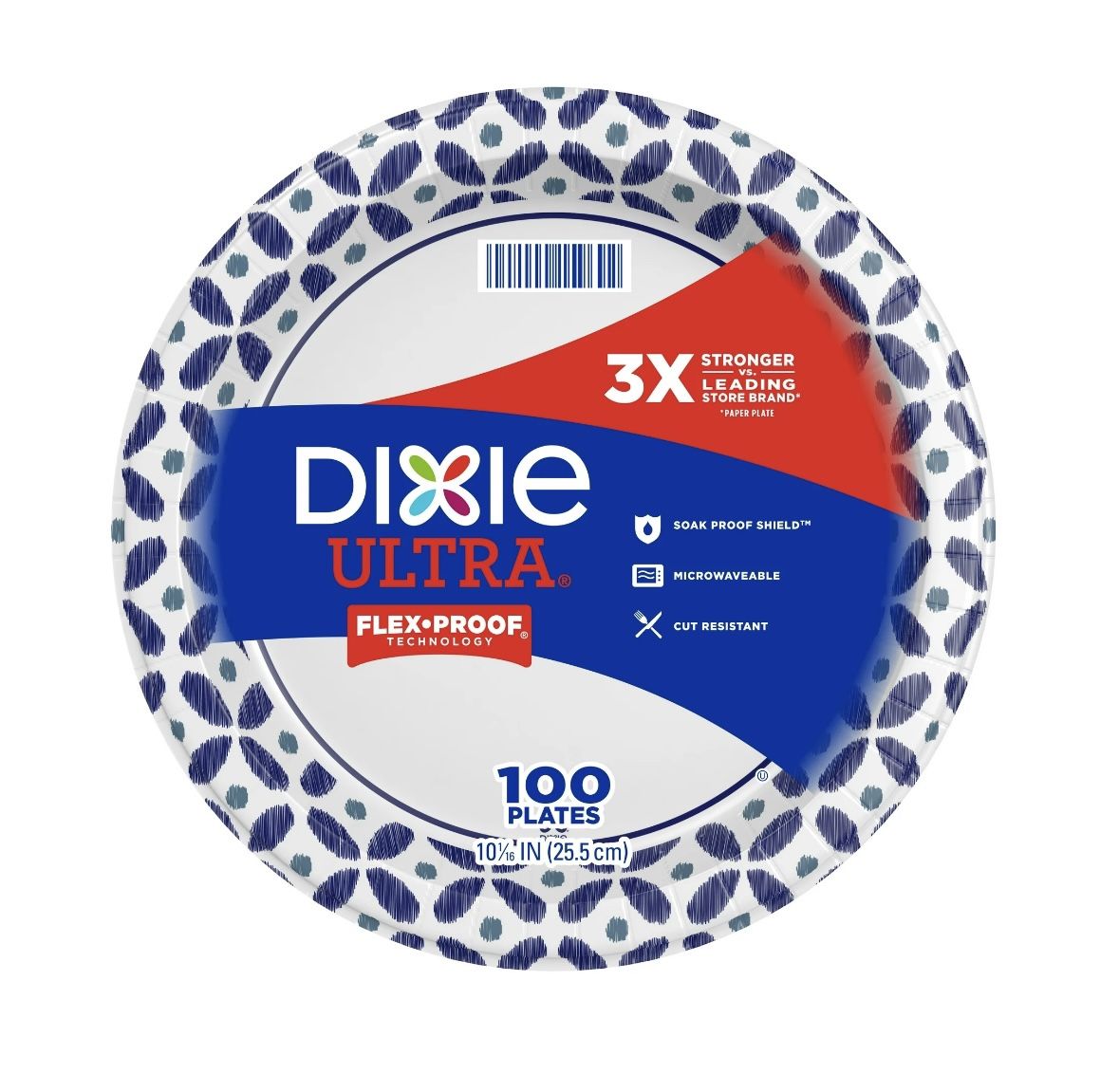 100 Count Dixie Ultra Paper Plates, 10 in