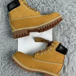 Full-printed monogram round toe lace-up embossed waterproof suede yellow boots short-tube Martin boots and ankle boots unisex brown