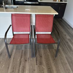 Red Balcony Chairs (set of 2)