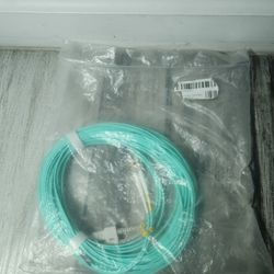 NewYork Cables Fiber Patch Cable | LC to SC Multimode Duplex OM4 50/125 Jumper Cord | 15M (49.2ft) 40gb Fiber Optic Cable (Aqua)
