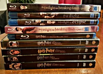 ☆ Makes a Great Last Minute Christmas Gift ☆ Blu Ray / DVD Harry Potter/ Twilight BUNDLE