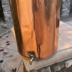 Antique Copper Water Dispenser Pot
